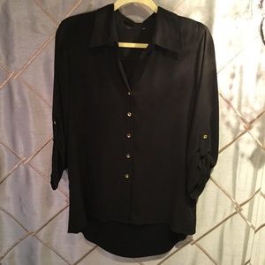 Chico’s size 2 black shirt tunic, listing as sz 12